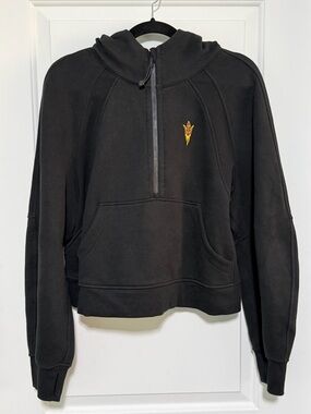 lululemon athletica Scuba Oversized Black Half-Zip Hoodie with ASU Logo
